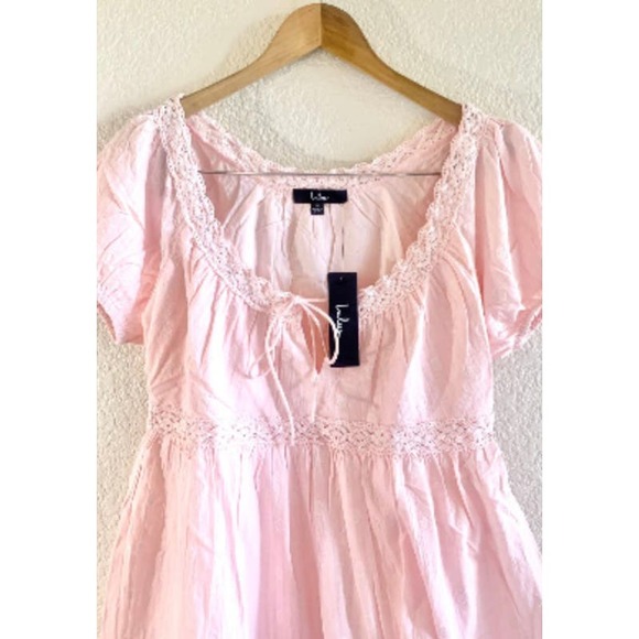 Lulu's Light Pink Boho Babydoll Dress Size S * Perfect for Summer DaysWD23 - Picture 3 of 11